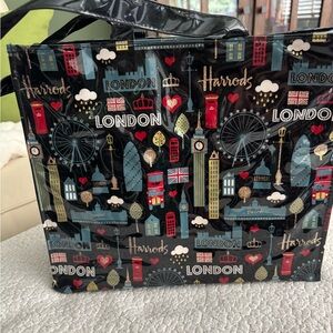 Harrods Multicolor London Icon Zip Top Tote